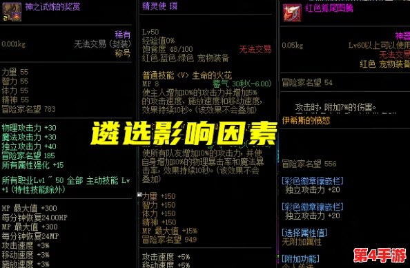 《地下城与勇士》攻略：精准提升，依据词条稀缺度优先堆砌策略解析