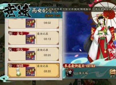 阴阳师雨女秘境全攻略：逐层解析通关奖赏与珍稀掉落物品清单