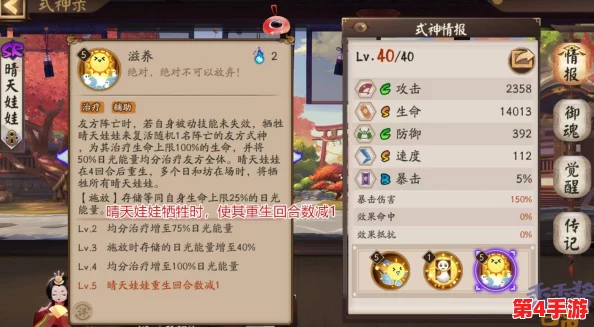 阴阳师手游SR式神日和坊：削弱后晴天娃娃新策略与高效养成指南
